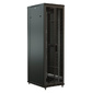 Шкаф серверный WRline  (WR-TT-2268-DD-RAL9004) напольный 22U 600x800мм пер.дв.перфор.2ств. задн.дв.перфор.2-хст. 2 бок.пан. 800кг черный 710мм 1166мм IP20 сталь