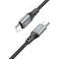 Кабель Hoco Spear X86 TYPE-C TO TYPE-C USB Type-C  (m)-USB Type-C  (m) 1м черный коробка