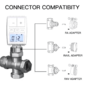 Термостатическая головка MOES Temperature Controller ZTRV-ZX-TV01 Zigbee,   AA 2шт х 1.5 V,  накладная,  белая