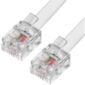 Greenconnect Телефонный шнур удлинитель для аппарата  10.0m GCR-TP6P4C-10.0m,  6P4C  (джек 6p4c - jack 6p4c) белый