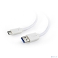 Bion Кабель  USB 3.0 AM to Type-C cable  (AM / CM),  1 m,  white. 5 Гбит / с .  3A  (36W) [BXP-CCP-USB3-AMCM-1M-W]
