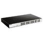 D-Link DGS-1210-28MP / F2A,  L2 Smart Switch with  24 10 / 100 / 1000Base-T ports and 4 1000Base-T / SFP combo-ports  (24 PoE ports 802.3af / 802.3at  (30 W),  PoE Budget 370 W).8K Mac address,  802.3x Flow Control