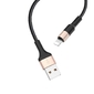 HOCO HC-80183 X26 /  USB кабель Lightning /  1m /  2A /  Нейлон /  Black&Gold