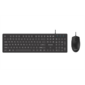 Philips Проводной Комплект  SPT6264,  USB 2.0 104 клав / 3 кнопки,  800-2400dpi,  русская заводская раскладка,  чёрный