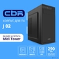 CBR Корпус ATX Miditower J02,  Без БП,  1*USB 3.0,  2*USB 2.0,  HD Audio+Mic, Black [PCC-ATX-J02-WPSU]