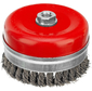 Щетка для УШМ Heavy Duty,  125 мм,  М14,  Чашка,  крученая проволока 0, 5 мм /  /  Matrix