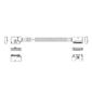 Кабель JPC P732FGB00800-1    Cable MCIO x8 74P  (угловой Left Exit)  -TO-  MCIO x8 74P  (угловой Left Exit) ,  85 Ohm,  L:80cm