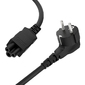 GCR Кабель питания для ноутбука 5.0m,  Евровилка угловая - С5,  черный,  3*0, 5mm,  GCR-54409