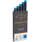 Картридж Parker Quink Z11  (CW1950383) синие чернила смывающиеся для ручек перьевых  (5шт)