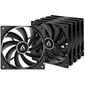 Вентилятор Arctic Cooling Вентилятор корпусной ARCTIC F12 Value pack Black  (5pc)   (ACFAN00248A)  (703291) {12}