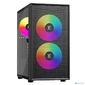 XASTRA Корпус A305M 3ARGB Black mATX / Mesh /  tempered glass  /  2x140mm + 1x120mm ARGB PWM fans /  Door /   A305M-2FC14A-1FC12A-D