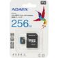 Флеш карта microSD 256GB A-DATA microSDHC Class 10 UHS-I A1 100 / 25 MB / s  (SD адаптер)