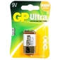 Батарея GP ULTRA Alkaline 1604AU 6LR61 9V 550mAh  (1шт)  (GP 1604AU-5CR1 ULTRA)