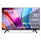 Телевизор LED Hyundai 75" H-LED75BU7006 Android TV Frameless черный 4K Ultra HD 60Hz DVB-T DVB-T2 DVB-C DVB-S DVB-S2 USB WiFi Smart TV