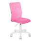 Кресло детское Бюрократ KD-9 / WH / TW-13A розовый TW-03A TW-13А сетка / ткань  (пластик белый)