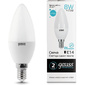 GAUSS 33128 Светодиодная лампа LED Elementary Свеча 8W E14 540lm 4100K 1 / 10 / 100 0