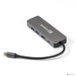 Exegate EX293982RUS Док-станция ExeGate DUB-21C / PD / HL  (кабель-адаптер USB Type-C --> 2xUSB3.0 + PD 100W + HDMI 4K@60Hz + Lan RJ45 10 / 100 / 1000Mb,  Plug&Play,  серая)