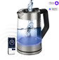 Чайник электрический Polaris PWK 1725CGLD 1.7л. 2200Вт серебристый матовый  (корпус: стекло)