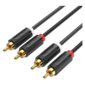 Vention bcmbi Кабель аудио 2RCA M / 2RCA M - 3м Чёрный