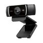 Веб-камера Logitech C922 Pro HD Stream для стримминга,  черная,  2Mp,  HD 720p@60fps  (1080p@30fps max),  автофокус,  угол обзора 78°,  лицензия XSplit на 3мес,  штатив,  USB2.0,  кабель 1.5м