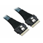 Cable,  x8 8654 to 1x8 8654,  1M. To Controller SFF-8654  (SlimSAS),  To Devices / Backplane 1 x8 SFF8654 SlimSAS.
