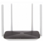 AC1200 dual Band Wi-Fi router, MediaTek chipset, up to 867 Mbps at 5 GHz + up to 300 Mbps at 2.4 GHz, 802.11 ac/a/b/g/n, 1 WAN port 10/100 Mbps + 4 LAN ports 10/100 Mbps, 4 fixed antennas 5 dBi