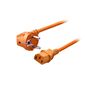 ACD ZJE-001 SUPER HEAVY DUTY Шнур  (кабель питания)  3х2.5 S22C13,   (Schuko - C13),  10А,  оранжевый,  2.0 м