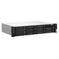 QNAP TS-873AeU-4G NAS 8x3.5 / 2.5 SATA / SSD trays,  2 x M2 PCIe,  2x 2.5 GbE,  2U rackmount,  1 PSU. AMD Ryzen V1500B 4-core / 8-thread 2.2 GHz processor,  4 GB DDR4 RAM  (1*4 GB) up to 64GB  (2*32 GB). W / o rail kit RAIL-B02