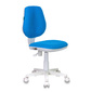 Кресло детское Бюрократ CH-W213 / TW-55 голубой TW-55  (пластик белый)