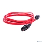 REM Шнур питания с фиксатором IEC 60320 C13 / IEC 60320 C14,  10 А  /  250 В  (3 * 1, 0),  длина 3 м,  красный R-10-Cord-C13-C14-3-Red
