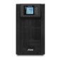 POWERMAN Online 3000,  LCD,  dual conversion,  3000VA,  2400W,  3 eurosockets with backup power,  USB,  RS232,  SNMP slot,  protection RJ11  /  RJ45,  battery 12V 9Ah 6 pcs.,  191mm x 469mm x 339mm,  27 kg.