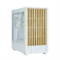 ZALMAN P10 NAMU,  MATX,  WHITE,  WINDOW,  FRONT COVER WALNUT,  2x3.5",  3x2.5",  1xUSB TYPE-C,  1xUSB3.0,  FRONT 2x120mm,  REAR 1x120mm ARGB