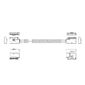 Кабель JPC P732EGB00800-1    Cable MCIO x8 74P  (угловой Right Exit)  -TO-  MCIO x8 74P  (угловой Right Exit) ,  85 Ohm,  L:80cm