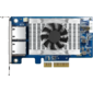 QNAP QXG-10G2T-X710 LAN Expansion Card,  PCIe Gen 3,  Two 10GbE  (10G  /  5G  /  2.5G  /  1G  /  100M)) Ports with SR-IOV and iSCSI,  Block-based,  Supports Multiple Virtual Disk Modes