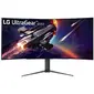 LG UltraGear 45GR95QE-B 44.5" Curved OLED monitor,  3440x1440,  200cd / m2,  16:9,  0.3мс  (GtG),  HDMIx2,  DP,  Audio out,  USB hub,  240Hz,  178 / 178,  внешний БП,  FreeSync Premium,  HDR 10,  HAS,  VESA  (100x100 мм)