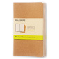 Блокнот Moleskine CAHIER JOURNAL QP413 Pocket 90x140мм обложка картон 64стр. нелинованный бежевый  (3шт)