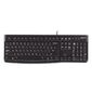 Клавиатура Logitech K120 черная,  офисная,  104 клавиши,  защита от воды |920-002583| USB 1.5м,  RTL