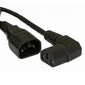 Hyperline PWC-IEC13A-IEC14-5.0-BK Кабель питания монитор-компьютер IEC 320 C13  (угловая) - IEC 320 C14  (3x1.0),  10A,  прямая вилка,  5м,  цвет черный