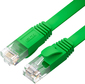 GCR Патч-корд PROF плоский прямой 1.5m,  UTP медь кат.6,  зеленый,  30 AWG,  ethernet high speed 10 Гбит / с,  RJ45,  T568B,  GCR-52837