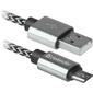 Кабель USB2.0 TO MICRO-USB 1M WHITE USB08-03T 87803 DEFENDER