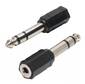 New Переходник аудио стерео 6.35мм M  (штекер) --> 3.5мм F  (гнездо) VCOM <CA546>