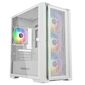 Корпус Powercase Alisio Micro X4W V2,  Tempered Glass,  4х 120mm ARGB fans,  ARGB HUB,  белый,  mATX   (CAMCXW-A4)