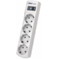 Surge protector Pilot Mini 4 euro outlets,  10A  /  2.2kVt,  automatic circuit-breaker,  7 m