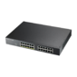 Гибридный Smart L2 коммутатор PoE+ Zyxel NebulaFlex GS1915-24EP,  rack 19",  24xGE  (12xPoE+),  бюджет PoE 130 Вт,  автономное / облачное управление