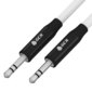 GCR Кабель 1.0m аудио jack 3.5mm / jack 3.5mm белый,  AL case черный,  M / M,  GCR-53495