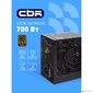 Блок питания CBR ATX 700W 80+ Bronze,  APFC,  0.6mm,  20+4pin,  1*8-pin (4+4P),  2*6+2pin,  6*SATA,  4*IDE,  12cm fan,  1.5м кабель питания,  черный [PSU-ATX700-12GM] BOX