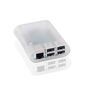 Корпус ACD Transparent RA076 ABS Plastic Injection Molding case with Stripe for Raspberry Pi 3 B  (прозрачный,  овальный на винтах) (RASP1795)