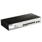 Коммутатор /  DGS-1210-10P / FL Managed L2 Switch 8x1000Base-T PoE,  2x1000Base-X SFP,  PoE Budget 65W,  Surge 6KV,  CLI
