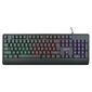 Клавиатура Gembird KB-220L {с подстветкой,  USB,  черный,  104 клавиши,  подсветка Rainbow,  кабель 1.5м,  водоотталкивающая поверхность}