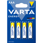 Батарейка AAA /  Батарейка Varta ENERGY LR03 AAA BL4 Alkaline 1.5V  (4103)  (4 / 40 / 200)  (4 шт.)